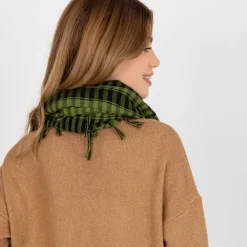 JEANS Huivit Ja Käsineet></noscript>Ruutukuvioinen kaulahuivi khaki