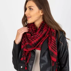JEANS Huivit Ja Käsineet></noscript>Ruutukuvioinen kaulahuivi burgundi