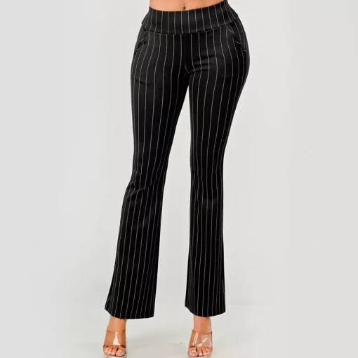 JEANS Housut>ShoSho Belle housut musta/liituraita