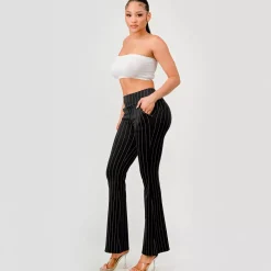 JEANS Housut></noscript>ShoSho Belle housut musta/liituraita