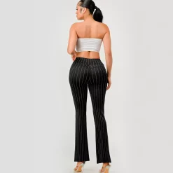 JEANS Housut></noscript>ShoSho Belle housut musta/liituraita