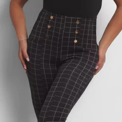 JEANS Housut>ShoSho Denise treggingsit musta/ruutu