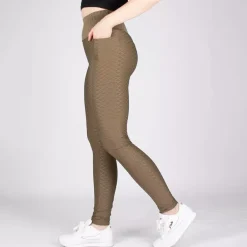 JEANS Leggingsit>ShoSho Diamond Honeycomb leggingsit khaki