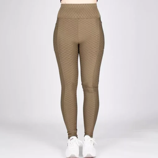 JEANS Leggingsit>ShoSho Diamond Honeycomb leggingsit khaki
