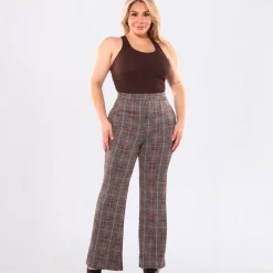 JEANS Housut | Plus!>ShoSho Elly Tweed housut ruskea