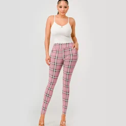 JEANS Housut>ShoSho Emmy treggingsit roosa/tweed