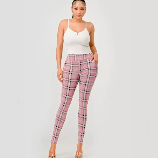 JEANS Housut>ShoSho Emmy treggingsit roosa/tweed