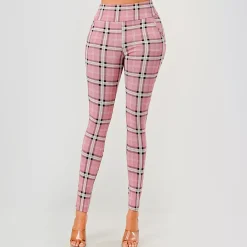 JEANS Housut></noscript>ShoSho Emmy treggingsit roosa/tweed
