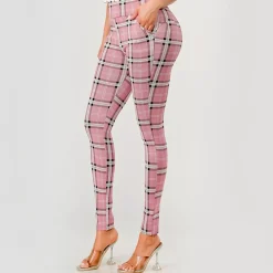 JEANS Housut></noscript>ShoSho Emmy treggingsit roosa/tweed