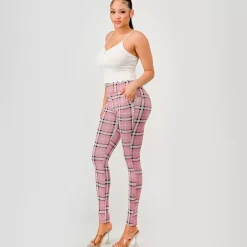 JEANS Housut></noscript>ShoSho Emmy treggingsit roosa/tweed