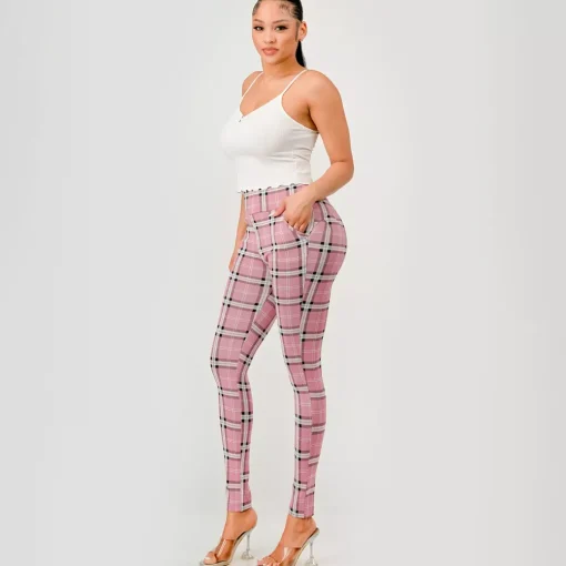 JEANS Housut>ShoSho Emmy treggingsit roosa/tweed