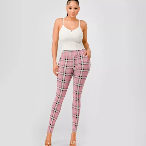 JEANS Housut>ShoSho Emmy treggingsit roosa/tweed