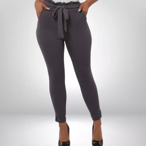 JEANS Housut>ShoSho Inez Paperbag housut harmaa