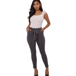 JEANS Housut></noscript>ShoSho Inez Paperbag housut harmaa