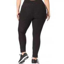JEANS Leggingsit | Plus!></noscript>ShoSho Plus Honeycomb leggingsit musta