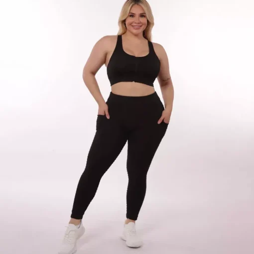 JEANS Leggingsit | Plus!>ShoSho Plus Honeycomb leggingsit musta