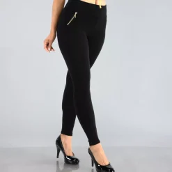 JEANS Housut></noscript>ShoSho Tanya treggingsit musta