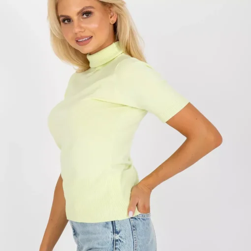 JEANS Lyhythihaiset Paidat Ja Topit>Sofia lyhythihainen pooloneule vaaleanvihreä