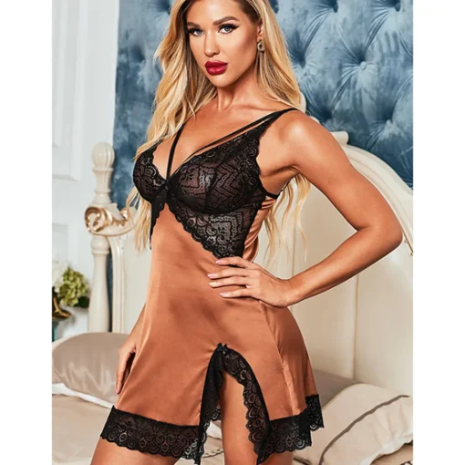 DL Collection Alusvaatteet>Spice Satin babydoll alusasu toffee