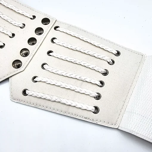 JEANS Vyöt>Stretchvyö pikkuleteillä valkoinen