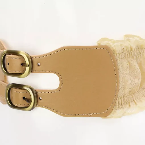 JEANS Vyöt>Stretchvyö pitsillä beige