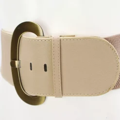 JEANS Vyöt>Stretchvyö suurella soljella beige