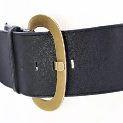 JEANS Vyöt>Stretchvyö suurella soljella musta