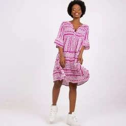 JEANS Minimekot></noscript>Sublevel Ankara mekko fuksiaraidallinen