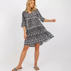 JEANS Minimekot></noscript>Sublevel Eco Emilia mekko mustavalkoinen