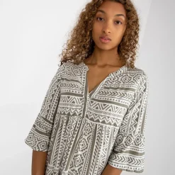 JEANS Minimekot>Sublevel Eco Tabitha kuvioitu mekko khaki