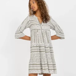 JEANS Minimekot></noscript>Sublevel Eco Tabitha kuvioitu mekko khaki
