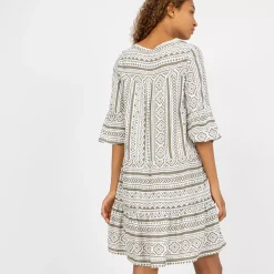 JEANS Minimekot></noscript>Sublevel Eco Tabitha kuvioitu mekko khaki