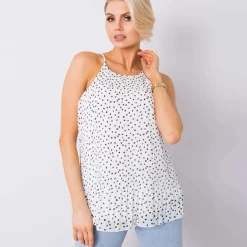 JEANS Lyhythihaiset Paidat Ja Topit>Sublevel Maribel toppi valkoinen/pilkullinen