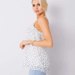 JEANS Lyhythihaiset Paidat Ja Topit>Sublevel Maribel toppi valkoinen/pilkullinen