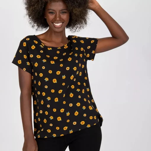 Sublevel Lyhythihaiset Paidat Ja Topit>Sunflower toppi musta