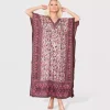 JEANS Tunikat>Sumel Paisley kaftaani fuksia/ruskea