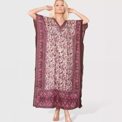 JEANS Tunikat>Sumel Paisley kaftaani fuksia/ruskea