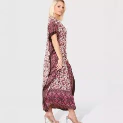 JEANS Tunikat>Sumel Paisley kaftaani fuksia/ruskea