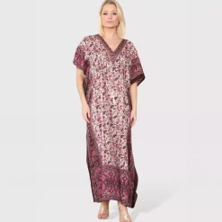 JEANS Tunikat></noscript>Sumel Paisley kaftaani fuksia/ruskea