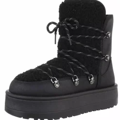 JEANS Kengät>Teddypintaiset nilkkurit musta