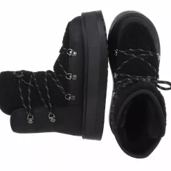 JEANS Kengät>Teddypintaiset nilkkurit musta