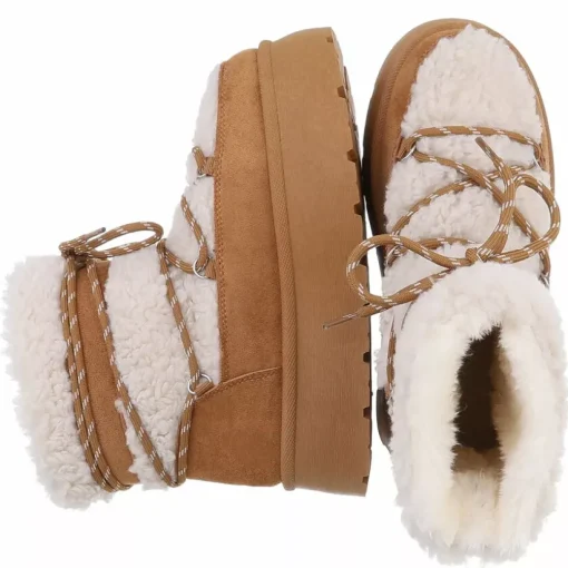 JEANS Kengät>Teddypintaiset nilkkurit kameli