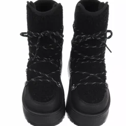JEANS Kengät></noscript>Teddypintaiset nilkkurit musta
