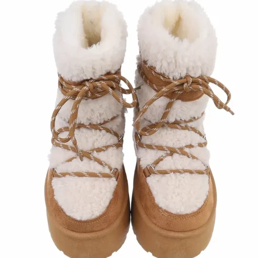 JEANS Kengät>Teddypintaiset nilkkurit kameli
