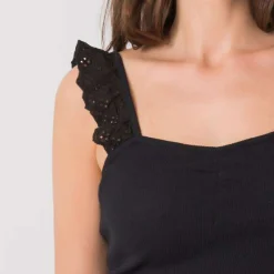 JEANS Lyhythihaiset Paidat Ja Topit>The Fancy Amanis ribbitoppi musta