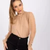 JEANS Pitkähihaiset Paidat>The Fancy Amelia mesh-hihainen paita v.ruskea