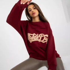 JEANS Pitkähihaiset Paidat></noscript>The Fancy Camille collegepaita burgundi