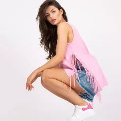 JEANS Lyhythihaiset Paidat Ja Topit>The Fancy Fringe toppi pinkki