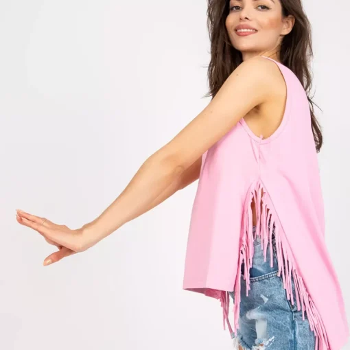 JEANS Lyhythihaiset Paidat Ja Topit>The Fancy Fringe toppi pinkki