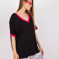 JEANS Lyhythihaiset Paidat Ja Topit></noscript>The Fancy Luisa t-paita musta-pinkki